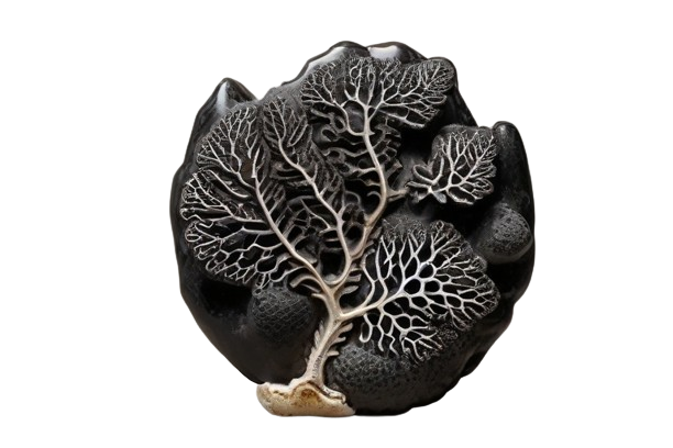 Black Fossil Coral - crystinfo.com