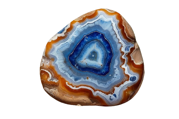 Blue Fortification Agate - crystinfo.com