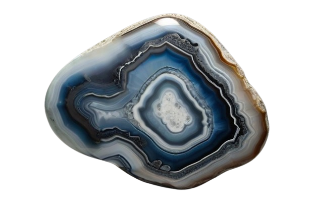 Blue Parallax Agate - crystinfo.com