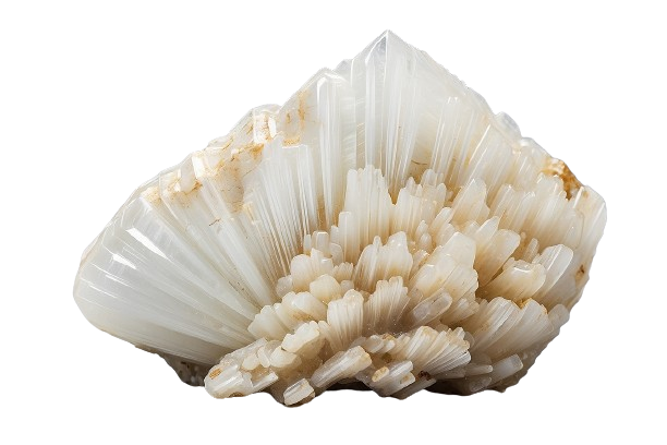 White Scolecite  - crystinfo.com