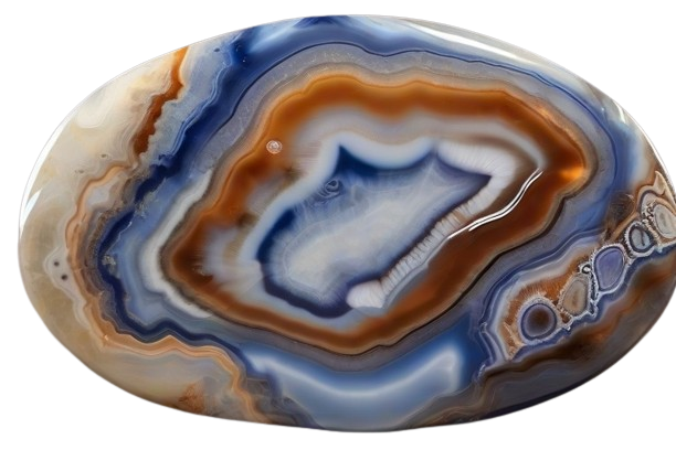 Blue Sagenite Agate - crystinfo.com