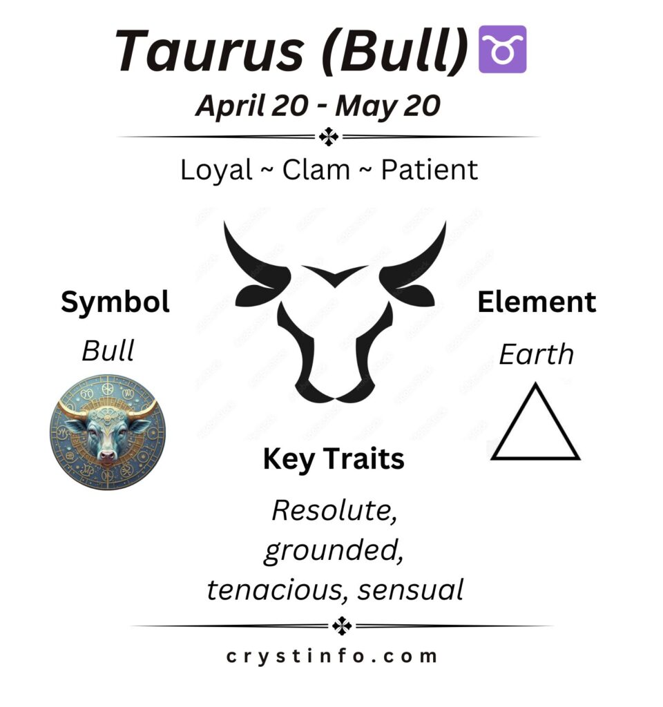 Taurus (Bull)  crystinfo.com