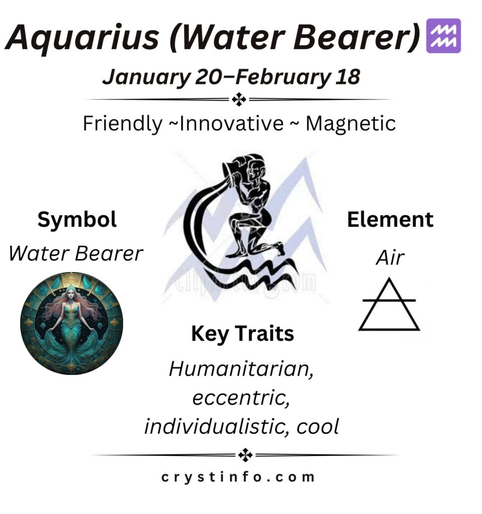 Aquarius (Water Bearer) crystinfo.com